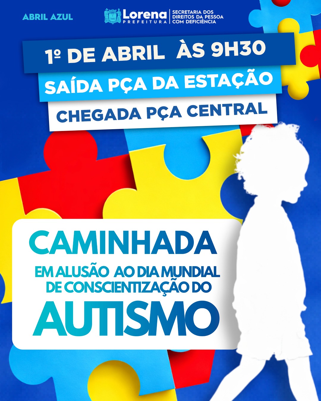 Caminhada de conscientização sobre o autismo acontece em 1º de abril 1 Caminhada De Conscientização Sobre O Autismo Acontece Em 1º De Abril