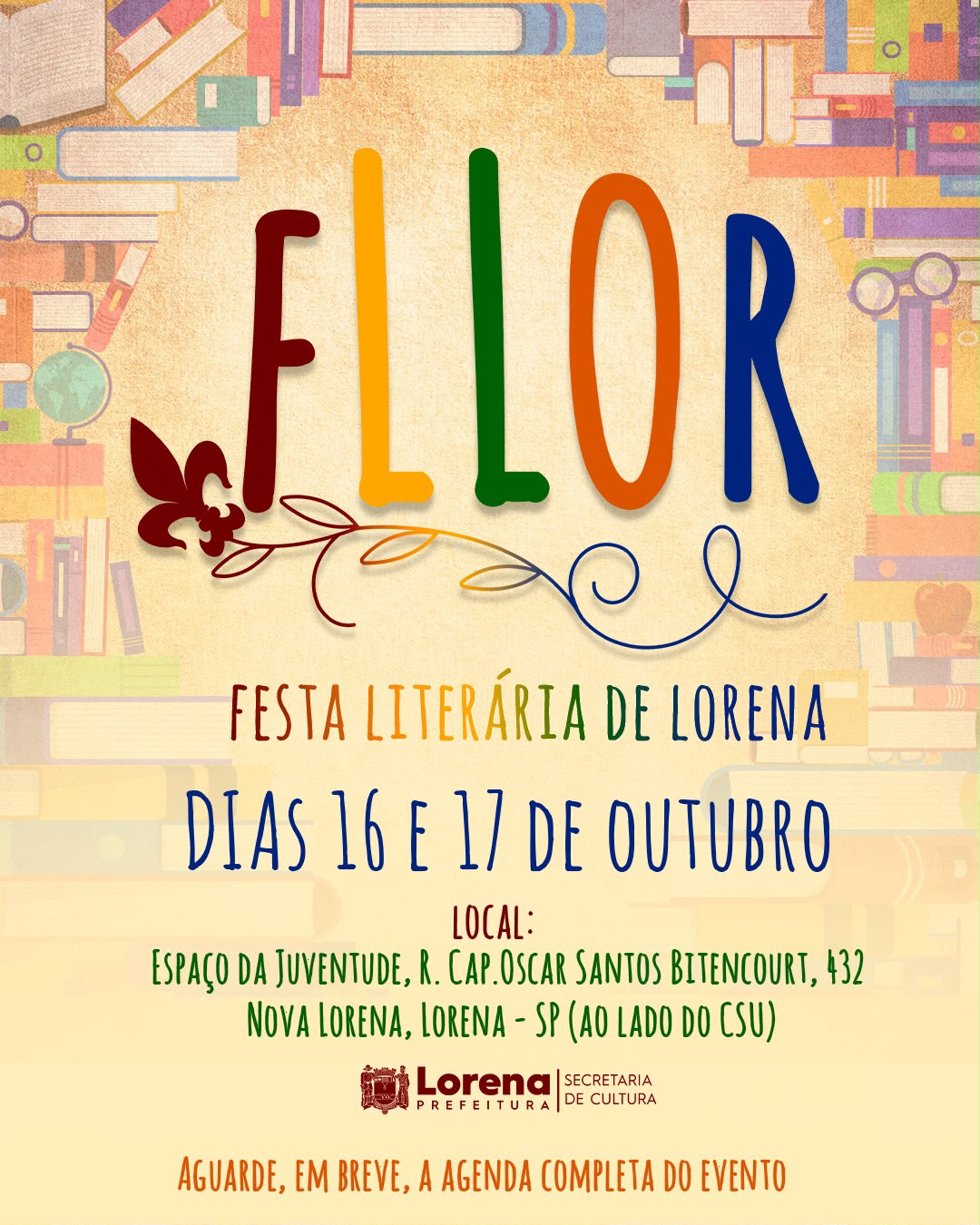 3ª edição da festa literária lorenense: dias 16 e 17 de outubro 1 3ª Edição Da Festa Literária Lorenense: Dias 16 E 17 De Outubro