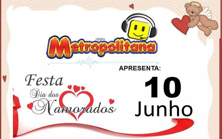 Dia dos namorados metropolitana: sexta, na praça, com sorteio de prêmios Dia Dos Namorados Metropolitana: Sexta, Na Praça, Com Sorteio De Prêmios