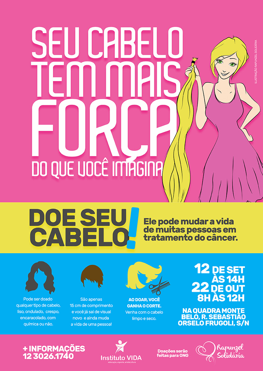 Campanha oferece corte de cabelo gratuito para doação à ong rapunzel solidária 1 Unnamed