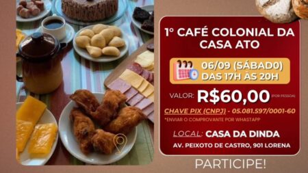 1º Café Colonial Beneficente Da Casa Ato: Dia 6/9, Na Casa Da Dinda