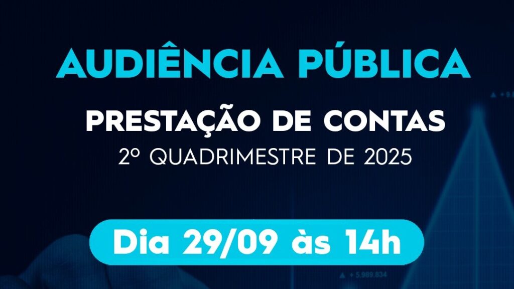 Prefeitura anuncia audiência pública de prestação de contas do 2º quadrimestre de 2025 Prefeitura Anuncia Audiência Pública De Prestação De Contas Do 2º Quadrimestre De 2025