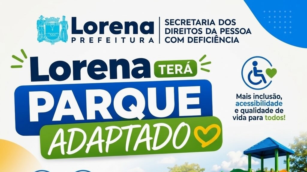 Lorena terá parque adaptado para pessoas com deficiência e mobilidade reduzida Lorena Terá Parque Adaptado Para Pessoas Com Deficiência E Mobilidade Reduzida