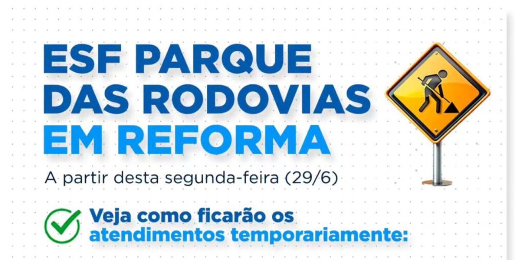Esf do parque das rodovias fechada para reforma a partir de segunda, dia 29 Esf Do Parque Das Rodovias Fechada Para Reforma A Partir De Segunda, Dia 29